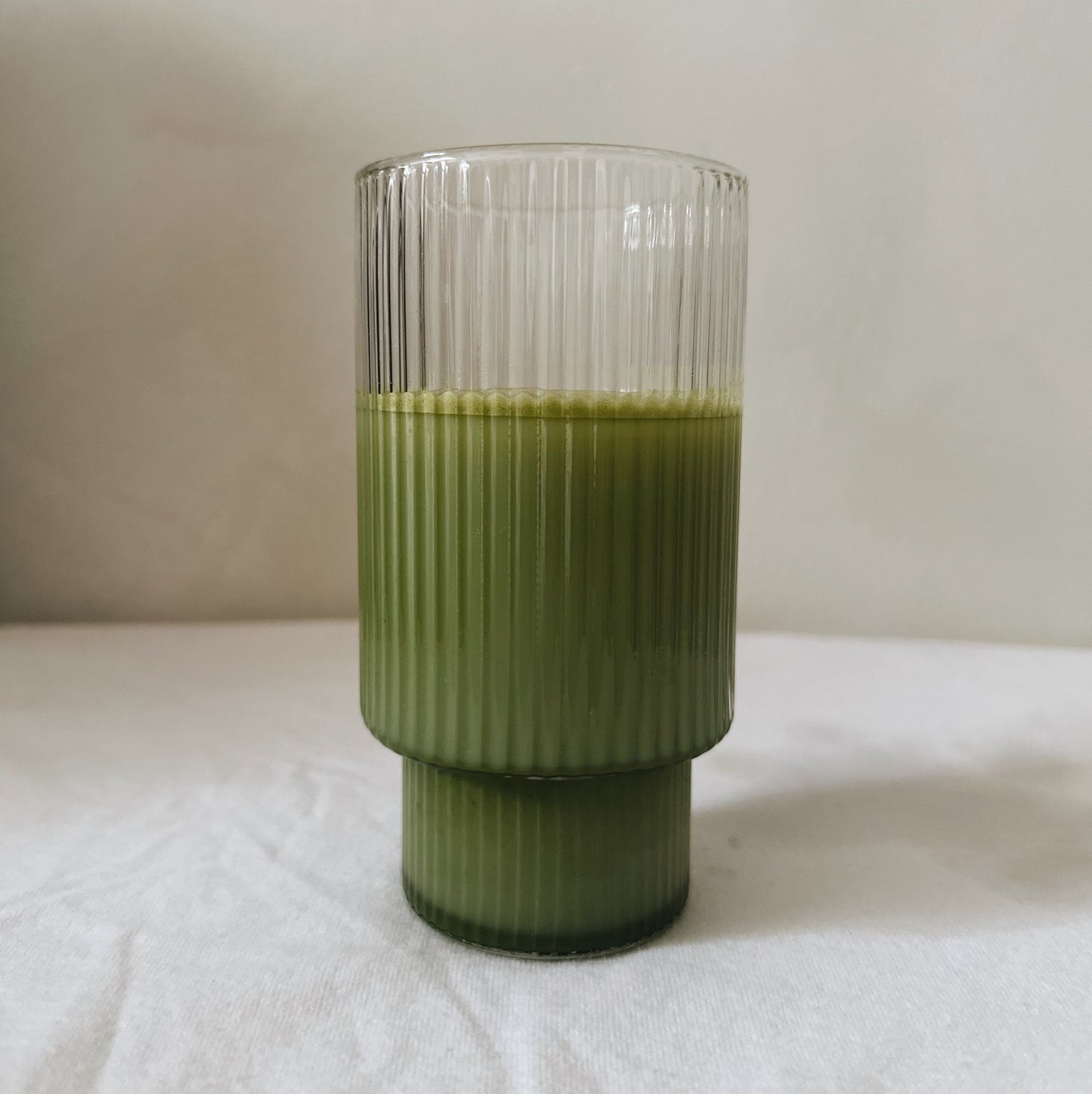 Verre grand format, avec matcha